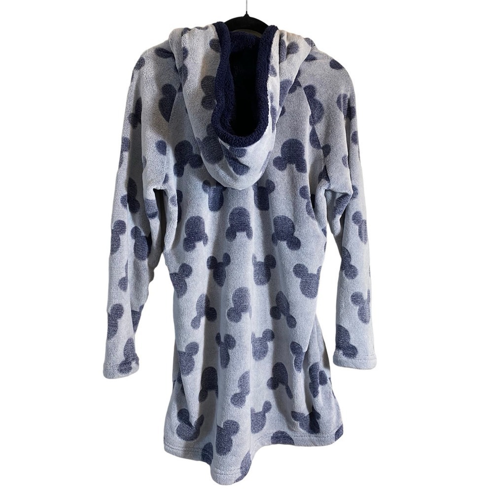 DISNEY MICKEY MOUSE FAUX FUR FLEECE Women’s Blue Long Sleeve Pullover Hoodie - Picture 4 of 5